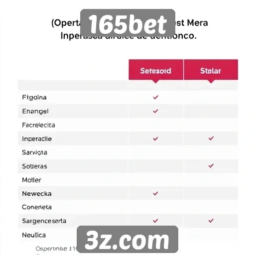 Comparação entre 165bet e concorrentes do mercado
